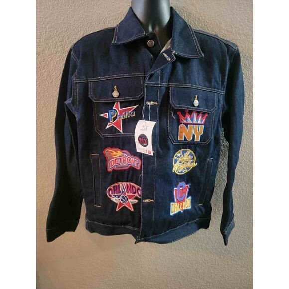 Rare NWT NY blue jeans negro league denim jacket women's size 18 - Picture 1 of 3